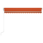 Vidaxl auvent rétractable automatique 450x300 cm orange et blanc