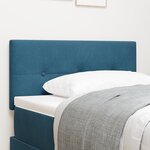 Tête de lit capitonnée bleu foncé 80 cm en velours