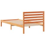 vidaXL Cadre de lit Marron cire 100 x 210 cm Bois massif en pin