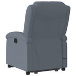 vidaXL Fauteuil inclinable de massage électrique gris foncé velours