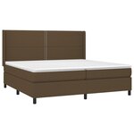 vidaXL Sommier à lattes de lit matelas LED Marron foncé 200x200 cm