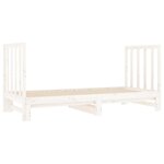 vidaXL Lit coulissant sans matelas blanc 2x(90x190) cm