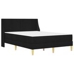 vidaXL Cadre de lit avec matelas Noir 120 x 190 cm Polyester