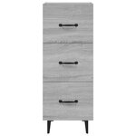 vidaXL Buffet Sonoma gris 34 5x34x90 cm Bois d'ingénierie