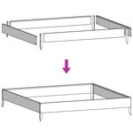 vidaXL Lit surélevé de jardin blanc 100x100x25 cm acier