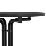 vidaXL Table à manger noir Ø60x110 cm bois d'ingénierie et acier