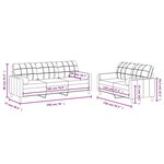 vidaXL Ensemble de canapés 2 Pièces avec coussins marron tissu