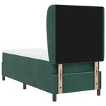 vidaXL Lit à ressorts avec matelas Vert foncé 80 x 200 cm Velours