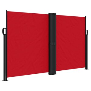 vidaXL Auvent latéral rétractable rouge 140x1200 cm