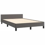 vidaXL Cadre de lit sans matelas gris 120x190 cm similicuir