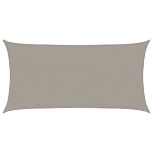 vidaXL Voile d'ombrage 160 g/m² rectangulaire gris clair 3x6 m PEHD