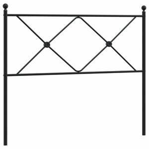 vidaXL Tête de lit métal noir 107 cm