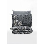 Parure de lit coton renforcé - housse de couette 220 x 240 + 2 taies d'oreiller 60 x 60 - Anthracite