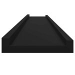 vidaXL Étagères murales 4 Pièces Noir 115x9x3 cm