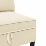 vidaXL Ensemble de meubles pour le salon 3 Pièces Crème Tissu