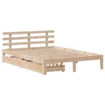 vidaXL Cadre de lit avec tiroirs sans matelas 140x190 cm