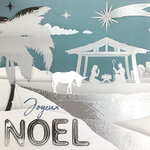 Carte Joyeux Noël avec Enveloppe Blanche 15x15cm