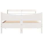 vidaXL Cadre de lit avec tête de lit blanc 140x200 cm bois pin massif