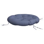 vidaXL Coussin rond bleu marine Ø 100x11 cm tissu oxford