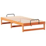 vidaXL Cadre de lit Marron 90 x 190 cm Pin massif