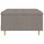 vidaXL Pouf de rangement avec coussin Taupe 80 x 80 x 45 cm tissu