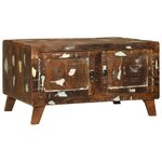 vidaXL Table basse Multicolore bois de récupération massif