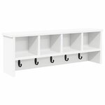 vidaXL Porte-manteau mural Blanc 75 x 16 x 26 cm Bois d'ingénierie