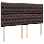 vidaXL Sommier à lattes de lit avec matelas Marron foncé 200x200 cm