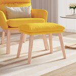 vidaXL Repose-pied Jaune moutarde 45x29 5x35 cm Tissu