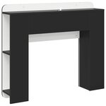 vidaXL Cabinet de Tête de Lit avec stockage Noir Bois d'ingénierie