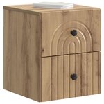 vidaXL Cabinet de chevet mural Chêne artisanal 33 x 34 5 x 40 cm