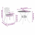 vidaXL Ensemble de salle à manger pour jardin 5 Pièces Blanc Aluminium