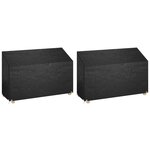 vidaXL Housses de banc de jardin 2 Pièces 8 œillets 190x70x70/88 cm PE