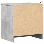 vidaXL Armoires de chevet et lumières LED 2 Pièces gris béton