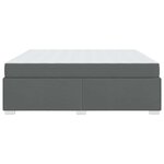 vidaXL Cadre de lit avec matelas Gris foncé 180 x 200 cm tissu