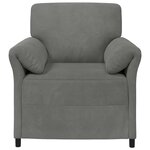 vidaXL Canapé 1 place Gris foncé 88 x 83 x 95 cm Velours