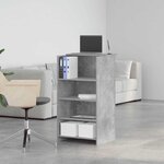 vidaXL Bureau de réception gris béton 55x50x103 5 cm bois d'ingénierie