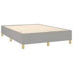 vidaXL Sommier à lattes de lit avec matelas Gris clair 140x190cm Tissu