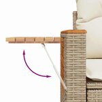 vidaXL Ensemble de canapé de jardin avec coussin 13 Pièces beige et crème