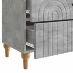 vidaXL Cabinet de chevet avec tiroir Gris béton 62 x 34 5 x 48 cm