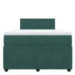 vidaXL Sommier à lattes de lit avec matelas vert foncé 120x190 cm