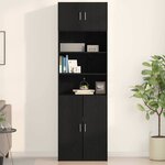 Cabinet mural vidaXL Noir Chêne 70x42 5x40 cm en bois d'ingénierie