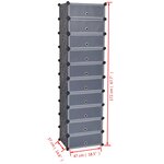 vidaXL Armoire à chaussures avec 10 compartiments Noir