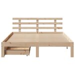 vidaXL Cadre de lit avec tiroirs sans matelas 120x190 cm