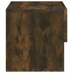 vidaXL Tables de chevet murales 2 Pièces Chêne fumé