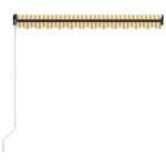 vidaXL Auvent manuel rétractable avec LED 300x250 cm Jaune et blanc
