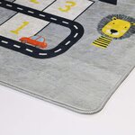 Tapis enfant Circuit de voiture 120 x 160 cm - Gris