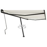 vidaXL Auvent manuel rétractable sur pied 450x350 cm Crème