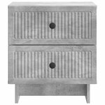 vidaXL Cabinet de chevet 2 pc Gris béton 43 x 34 5 x 47 5 cm