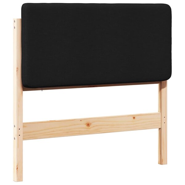 vidaXL Tête de lit capitonnée Marron et Noir 90 cm Pin massif